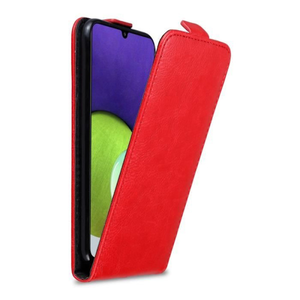 Fodral till Samsung Galaxy A22 4G / M22 / M32 4G - CADORABO - Fodral i APPLE RED - Flip - Mjuk Röd