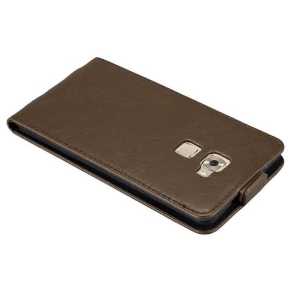 Flip-fodral - CADORABO - Huawei MATE S - Brunt konstläder - Magnetisk stängning - Fullständigt skydd kastanj