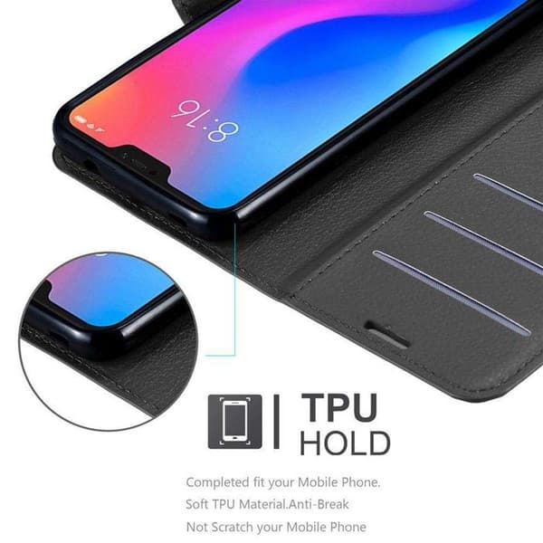 Etui för Xiaomi Mi A2 LITE / RedMi 6 PRO i JET BLACK Svart