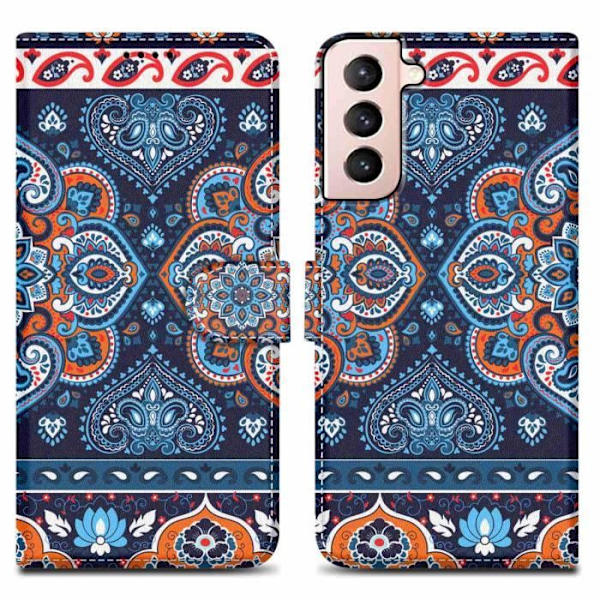 Fodral för Samsung Galaxy S21 PLUS Fodral i blått Mandala nr. 1 Fodral Skydd Magnetisk stängning Plånbok Plånbok