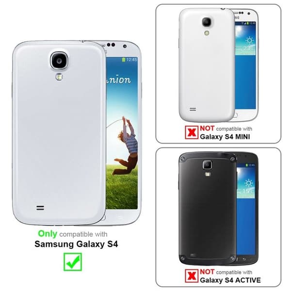 Flipfodral för Samsung Galaxy S4 Fodral i GRÅ BLÅ Skydd Plånbok Grå
