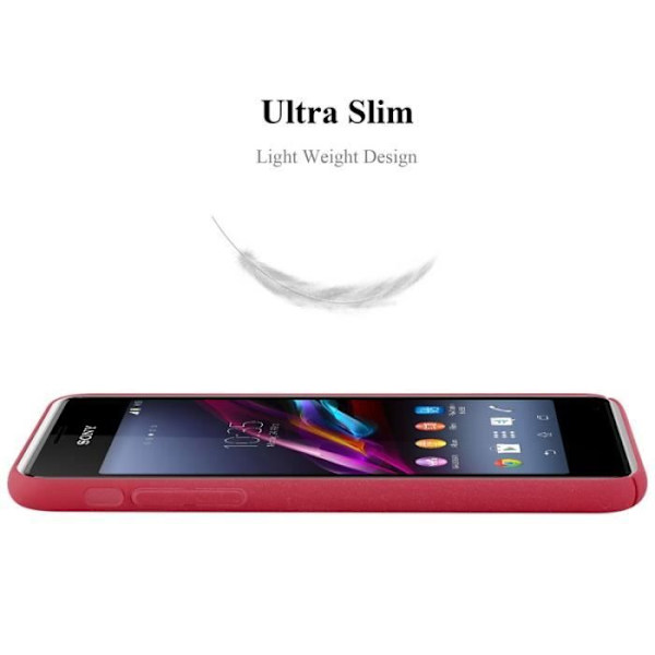 Coque - CADORABO - Sony Xperia E1 - Hårt skydd - Matt design - Röd färg Röd