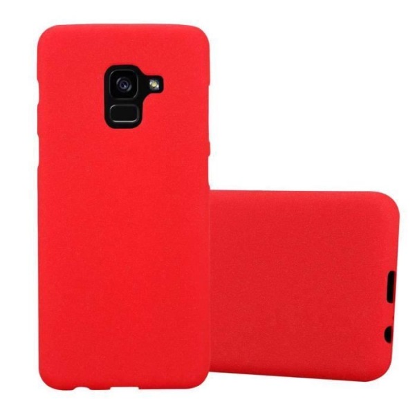 Fodral till Samsung Galaxy A8 2018 i FROST RED Cadorabo Cover Protection silikon TPU flexibelt fodral