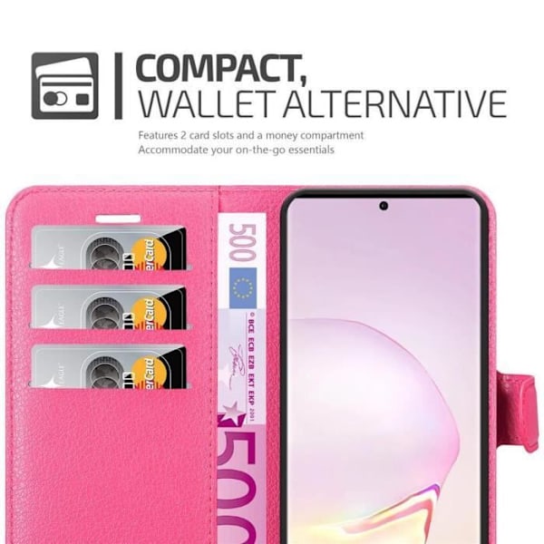 Coque för Samsung Galaxy NOTE 20 - CADORABO - ROSA GODIS - Syntetiskt läder - Magnetisk stängning - Ställfunktion GODISROSA