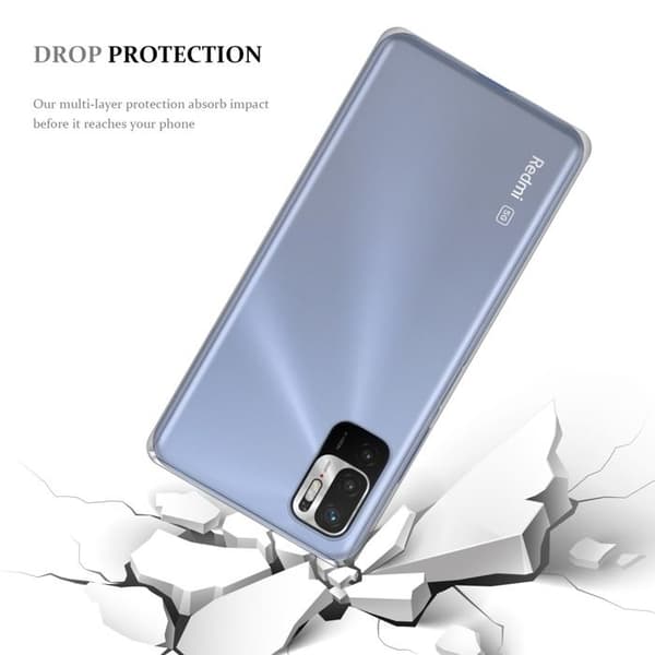 Transparent stötsäker silikonfodral för Xiaomi RedMi NOTE 10 PRO Vit