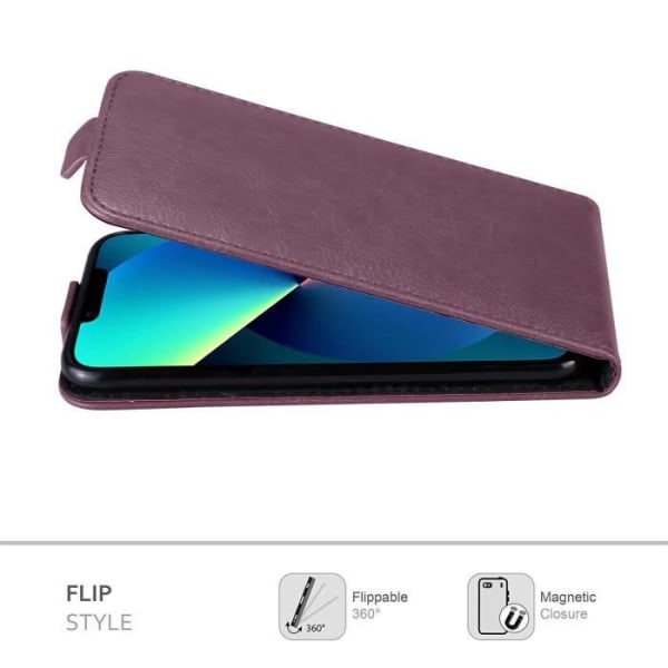 Skydd för Apple iPhone 13 - CADORABO - Orkidé Viol - Syntetiskt läder - Flip-skydd - Magnetstängning Orkidévioler