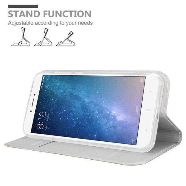 Flip-fodral för Xiaomi Mi MAX 2 Etui i CLASSY SILVER Plånbok Stötsäker Grå