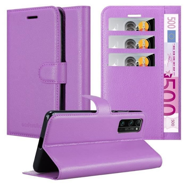 Coque - CADORABO - Honor 30 Pro - Similicuir - Ställfunktion - 3 Fack för Kort Lila
