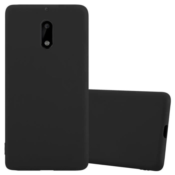 Fodral för Nokia 6 2017 i CANDY BLACK Cadorabo Cover Protection silikon TPU-fodral