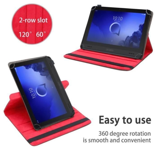 Surfplatta - CADORABO - Alcatel Smart Tab - Läderimitation - 360 grader - Integrerat stöd Brun