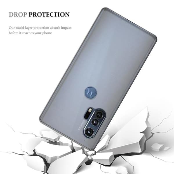 Transparent stötsäker silikonfodral för Motorola EDGE+ Vit