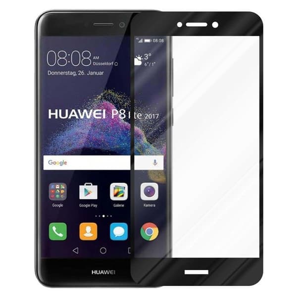 Helt härdat skärmskydd för Huawei P8 LITE 2017 / P9 LITE 2017 Svart