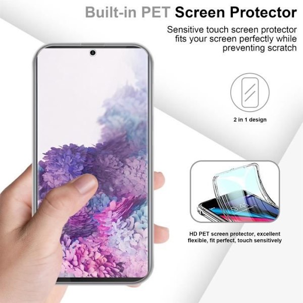 Cadorabo Fodral för Samsung Galaxy A71 4G i Transparent Fodral 360° Helkroppsskydd Skärmskydd Transparent
