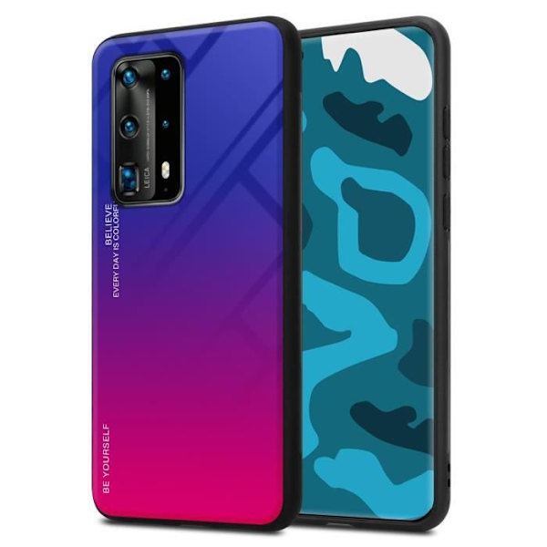 Fodral för Huawei P40 PRO / P40 PRO+ Skal i VIOLTT - RÖD Fodral Skyddsskydd tvåfärgad TPU