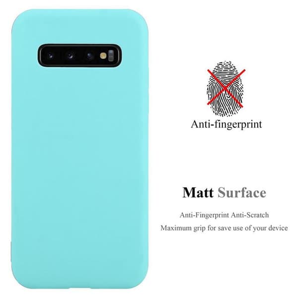 Skyddsfodral för Samsung Galaxy S10 PLUS CANDY BLÅ Stötabsorberande Silikon Blå