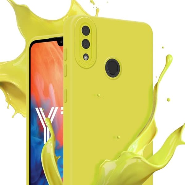 Skyddsfodral för Huawei Y7 2019 / Y7 PRIME 2019 i FLUID GUL Stötsäker Skyddsfodral Gul