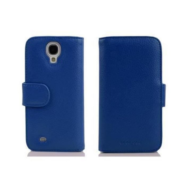 Coque - CADORABO - Galaxy MEGA 6.3 - Strukturerat konstläder - Magnetstängning - Ficka för kort Blå