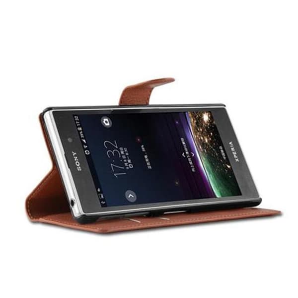 Fodral för Sony Xperia Z1 i NÖTBRUN brun