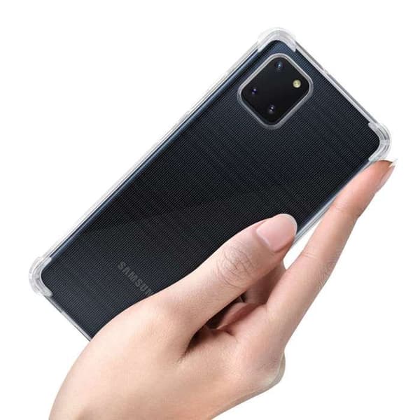 Skyddsfodral för Samsung Galaxy A81 / NOTE 10 LITE / M60s i transparent stöttålig silikon Vit