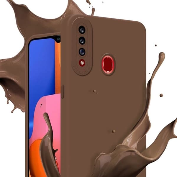 Skyddsfodral för Samsung Galaxy A20s i FLUID BRUN Stötsäker brun