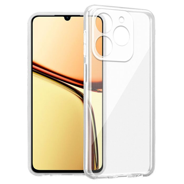 Transparent stötsäker silikonfodral för Realme Note 60 Vit