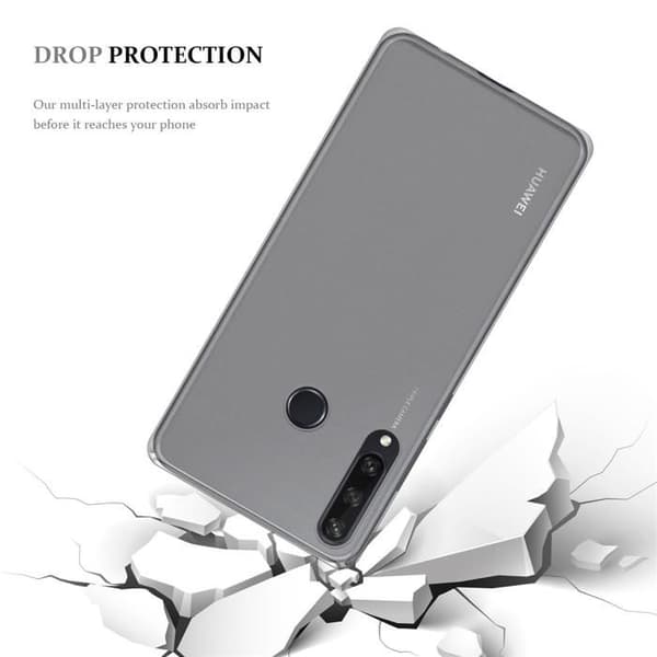 Transparent stötsäker silikonfodral för Huawei Y6P Vit