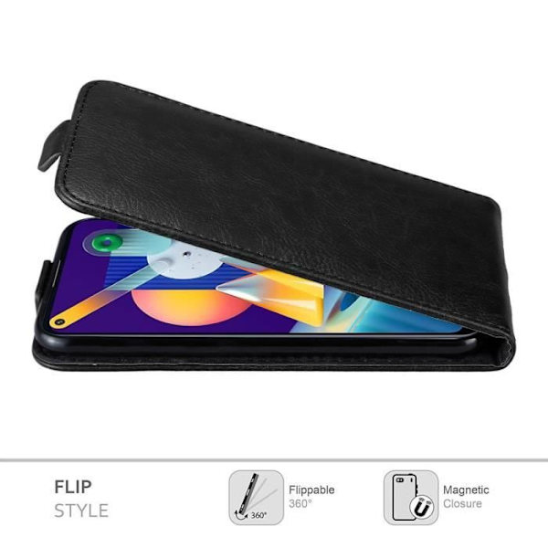 Coque - CADORABO - Samsung Galaxy A11 / M11 - Svart Natt - Magnetisk Flip - Hållbart Skydd NATTSVART