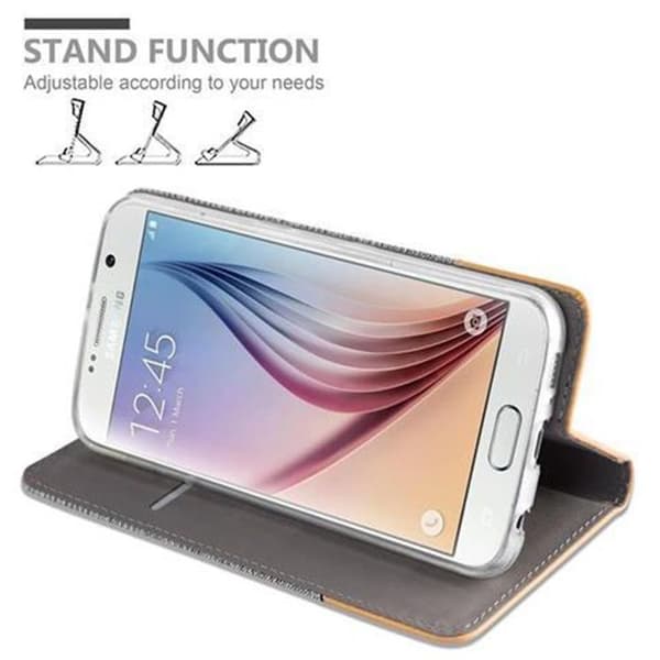 Skyddsfodral för Samsung Galaxy S6 i LJUST GRÅ BRUN Stötskyddande Etui Grå