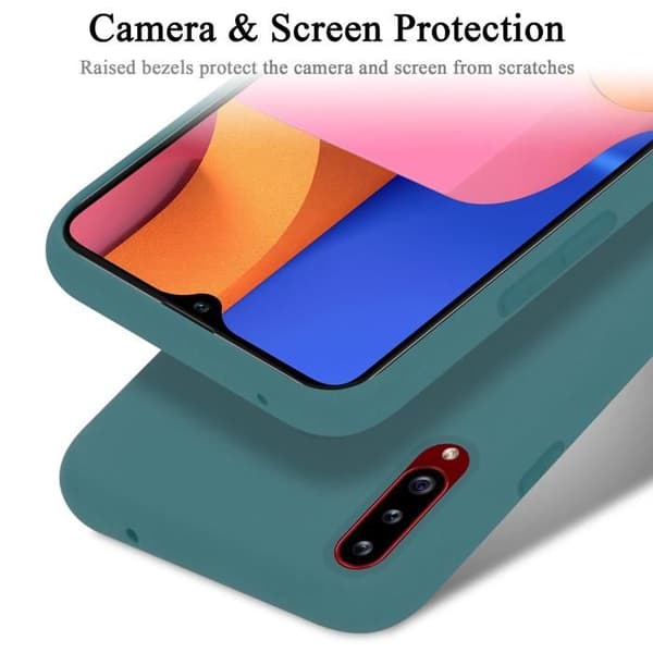 Skyddande stötsäker skal för Samsung Galaxy A20s i LIQUID GREEN Grön