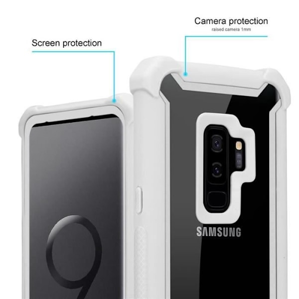 Coque - CADORABO - Samsung Galaxy S9 PLUS - 2-i-1 - Stötsäker Skydd - Elegant Design Grå