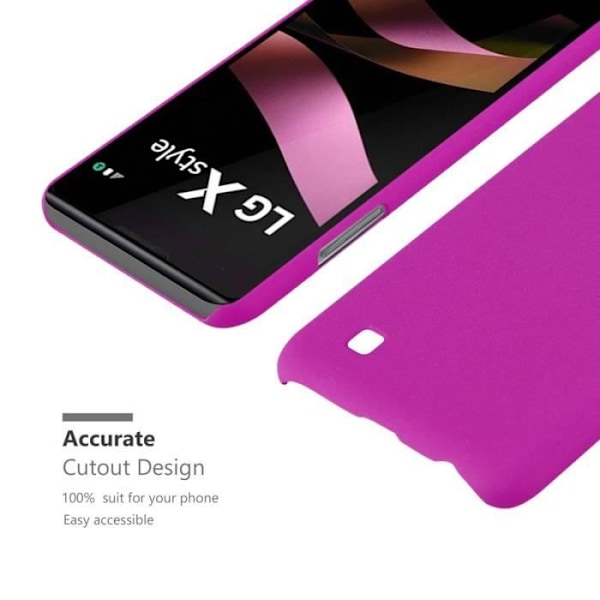 Coque - CADORABO - LG X Power - Hård skydd - Matt design - Färg Rosa Rosa