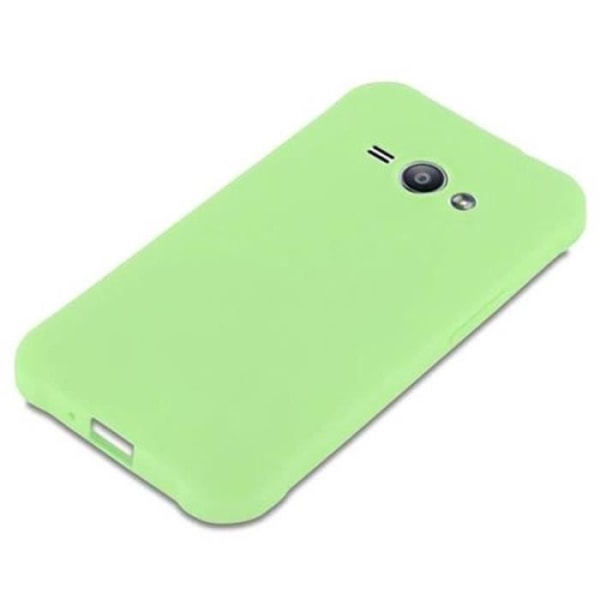 Samsung Galaxy J1 ACE CANDY PASTELL GRÖN CADORABO DESIGN Fodral - Ultra Slim Bumper Silikon TPU skal Pastellgrön