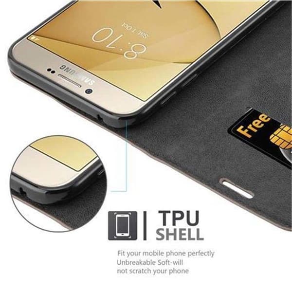 Fodral för Samsung Galaxy A8 2016 i MÖRK BRUN brun