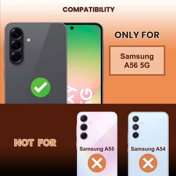 Härdat glas för Samsung Galaxy A56 5G Skärmskydd Vit