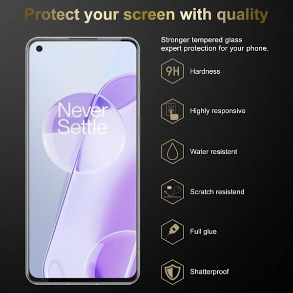 Cadorabo skyddsglas för OnePlus 9RT 5G i HÖGT TRANSPARENT härdat härdat skärmglas
