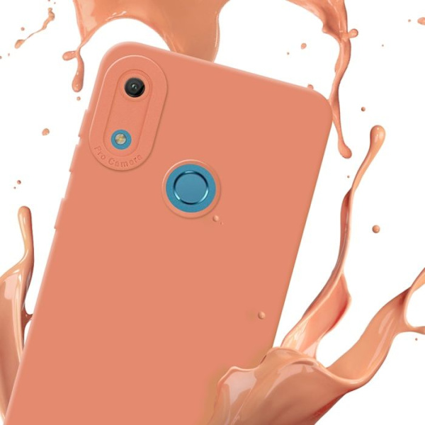 Fodral till Huawei Y6 2019 i LIGHT ORANGE FLUID Fodral Fodral i flexibelt TPU silikonskydd Gul