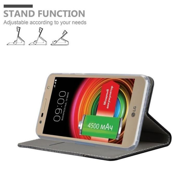 Cadorabo Fodral till LG X POWER 2 i GRÅ SVART