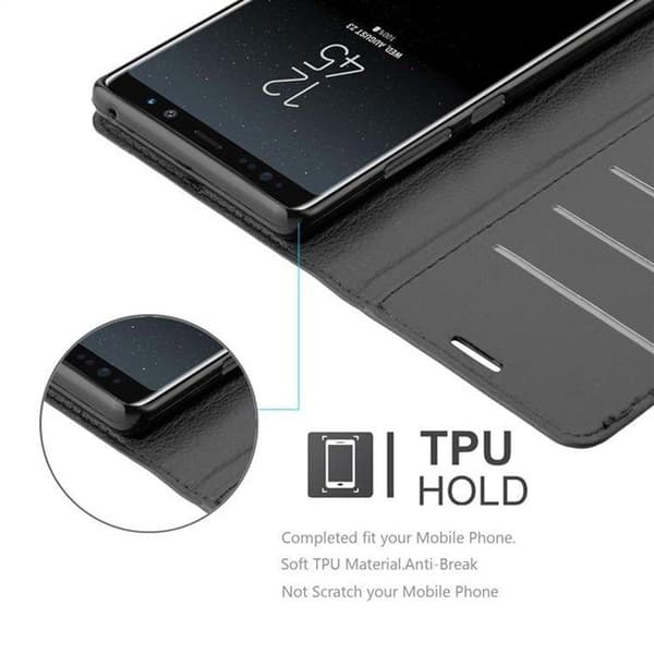 Etui för Samsung Galaxy NOTE 8 i JET BLACK Svart