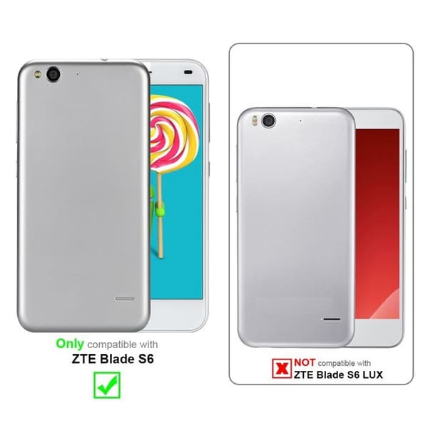 Fodral för ZTE Blade S6 Skydd i GRÅ SVART Etui Case