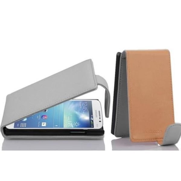 Cadorabo Fodral Samsung Galaxy MEGA 5.8 DESIGN FLIP Style Fodral Fodral Fodral konstläder Struktur VIT ALABASTER