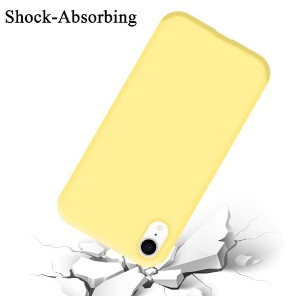 Coque - CADORABO - iPhone XR - Gul - Silikon TPU - Lätt och mjuk skydd Gul