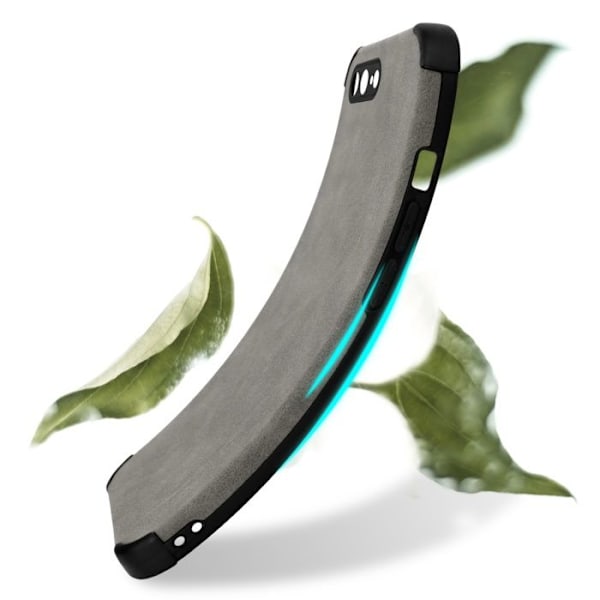 Coque för Apple iPhone 7 PLUS / 7S PLUS / 8 PLUS Etui i Grå Sand Fodral Skydd Case i Elegant TPU Silikon och Konstläder Grå