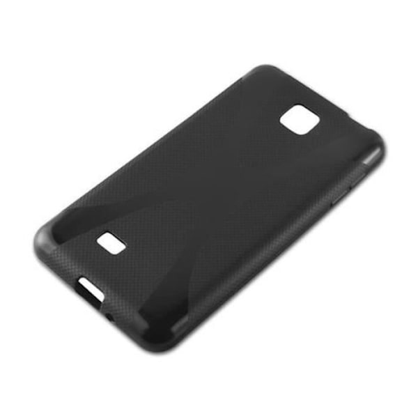 LG OPTIMUS F5 Fodral i JET BLACK från Cadorabo DESIGN