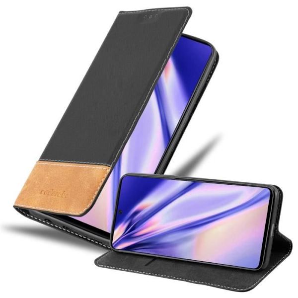 Etui för Samsung Galaxy A71 4G - CADORABO - Svart Brun - Syntetiskt läder - Magnetstängning - Stödfunktion SVART BRUNT