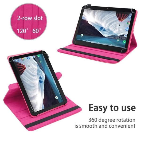 Fodral för Odys Note Tab PRO Etui i ROSA 360 graders skydd Ros