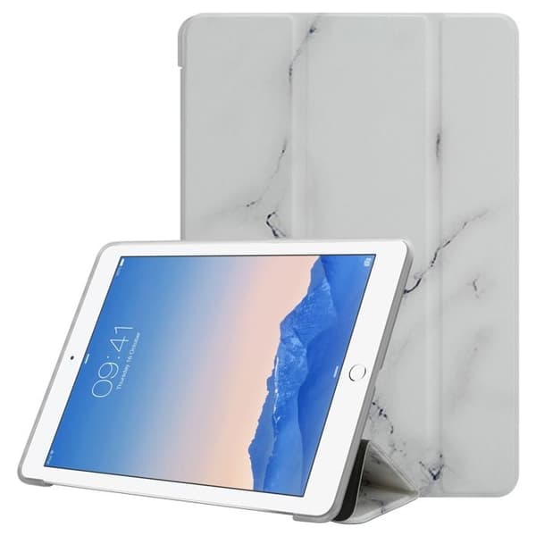 Fodral för iPad 2 / 3 / 4 Flip-skal i Vit Marmor Skydd Vit