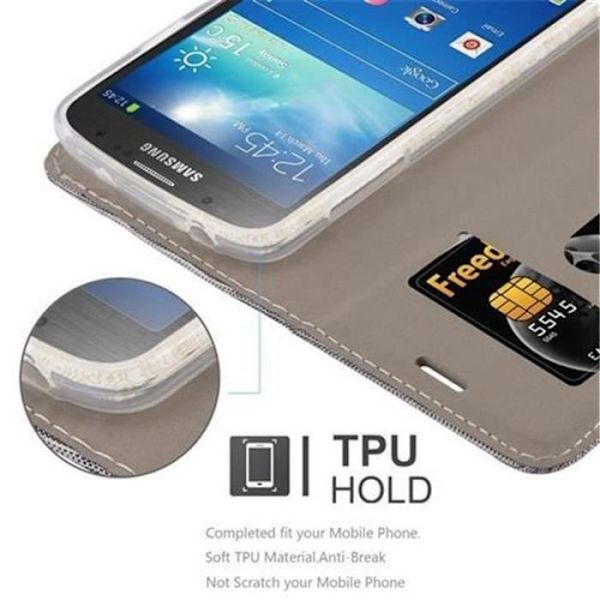 Samsung Galaxy S4 ACTIVE Fodral i LJUSGRÅ BRUN från Cadorabo (TYG-LEATHERETTE Design) Helt skyddsfodral med flipskydd