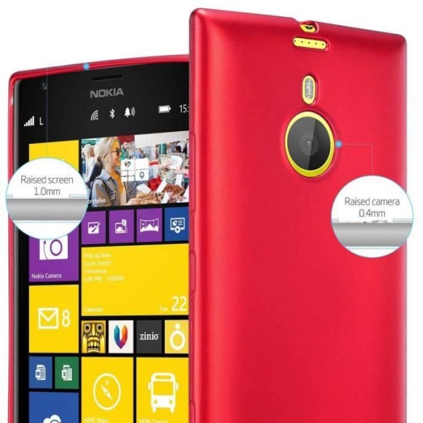 Cadorabo Fodral till Nokia Lumia 1520 i METALLISK RÖD Skalskydd Flexibel TPU Silikon Matt Fodral