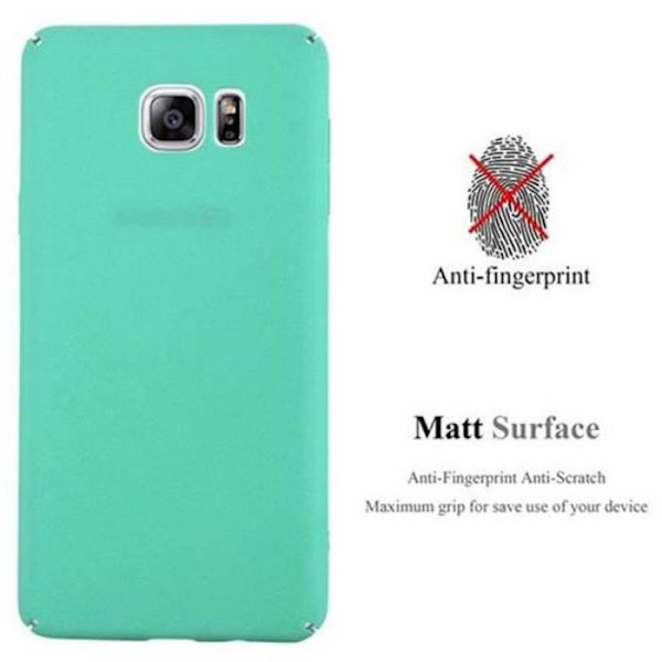 Samsung Galaxy NOTE 5 Fodral FROSTY GREEN Cadorabo DESIGN FROSTY Hard Case Skydd Ultra Slim Bumper Case