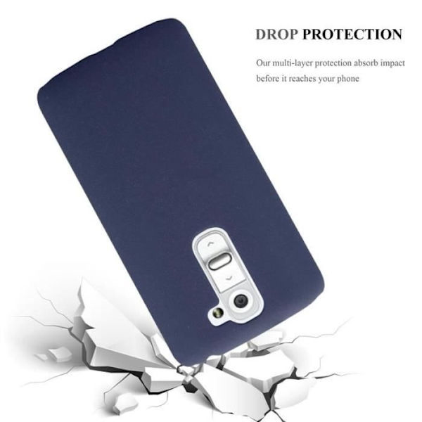 Coque - CADORABO - LG G2 MINI - Hårdskydd - Matdesign - Blå färg Blå